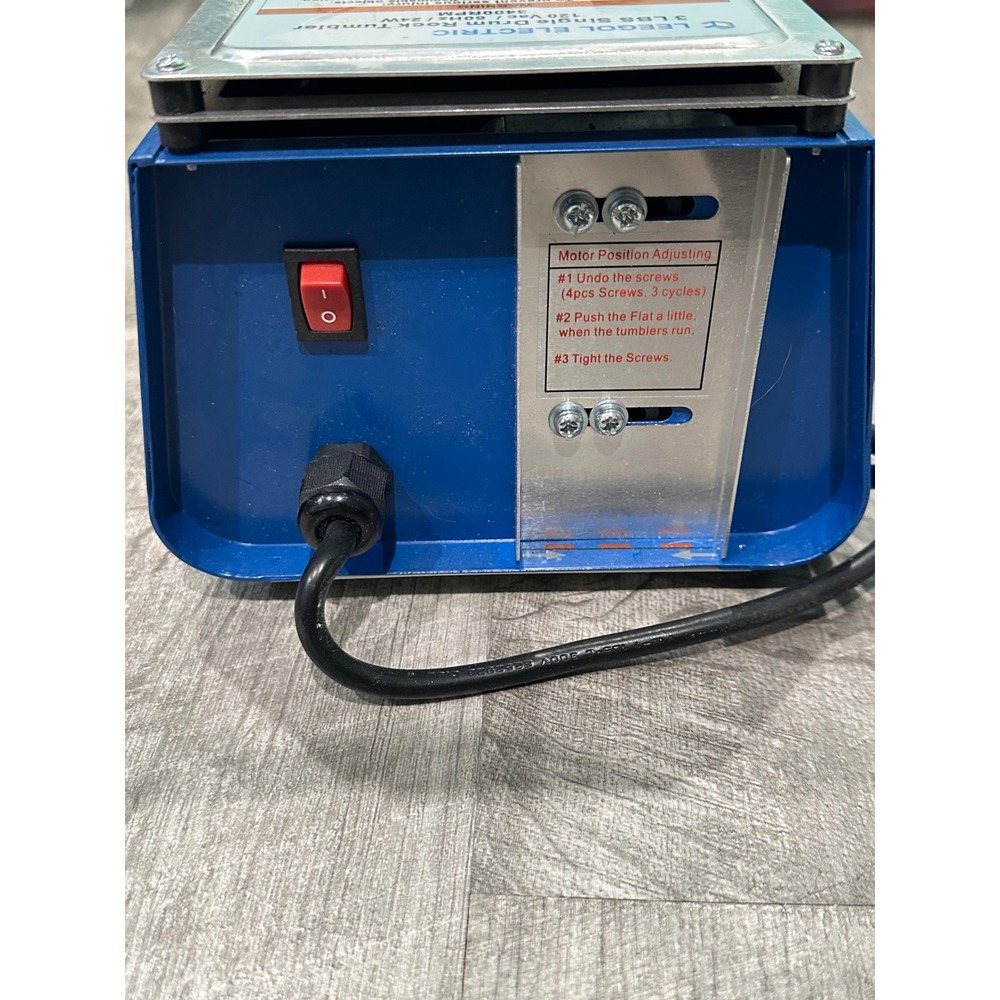 Leegol Electric 3 LBS Single Drum Rock Tumbler PG-LG-001 Blue Lapidary Tool 24W - Picture 7 of 8